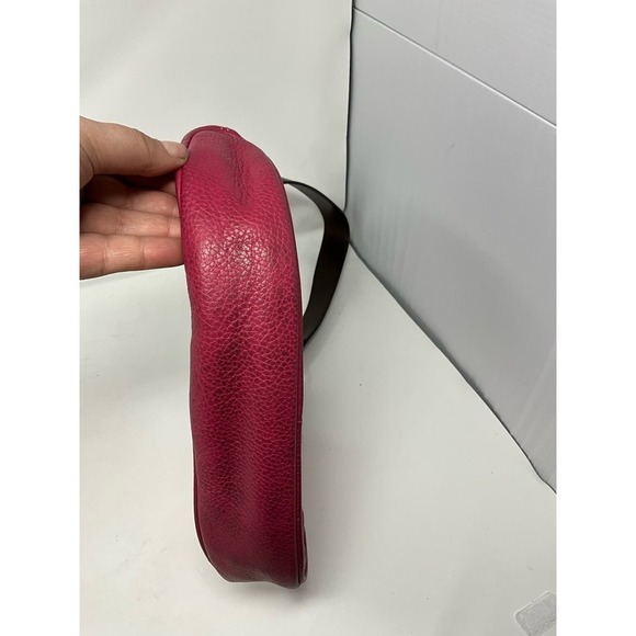 Vintage Dooney Bourke Pink Womens Leather Inner Pockets Shoulder Hobo Handbag - Picture 7 of 7